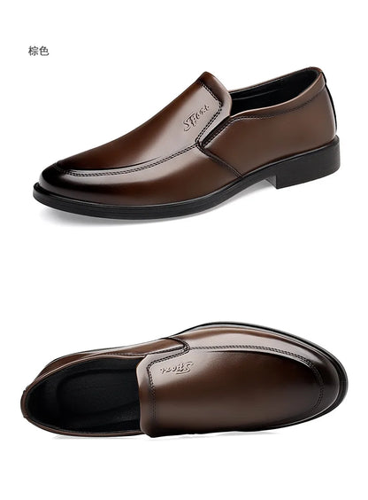 New Designer Soft Leather Shoes for Men Solid Color Fashion Business Casual Shoes Male Spring Autumn New Dress Shoe Man