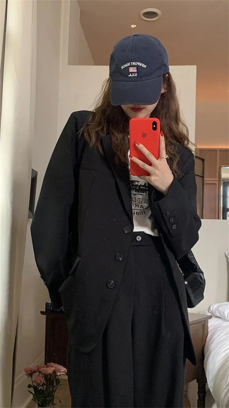 2025 New Spring Summer Elegant Office Lady Coat Loose Solid Thin Long Sleeved Women Blazer All-Match Casual Jacket