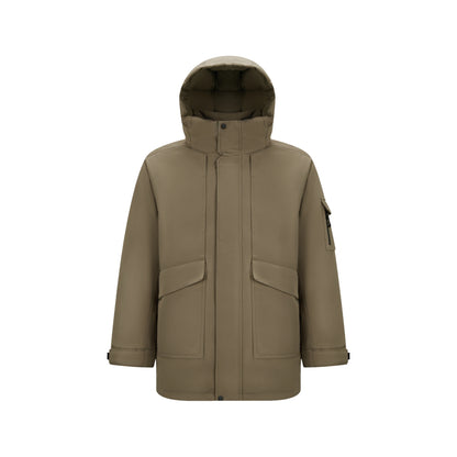 Men Mid-Length Loose Outerwear 2025 New Winter Windproof Three-Resistant Warm Casual Coat Man Clothing Daily Wear