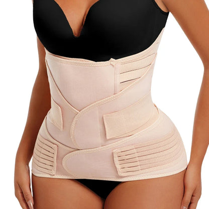 3 In 1 Postpartum Waist Trainer Body Shaper Compression Tummy Girdles Corset Belt Shapewear Faja
