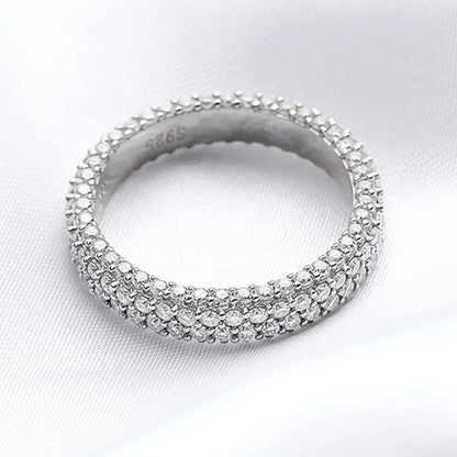 2.5cttw All Moissanite Rings for Women Full Enternity Sparkling Matching Diamond Band Sterling Silver S925 Jewelry
