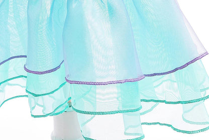 Halloween Costume Mermaid Dress Girl Ruffles Shell Fishtail Frocks Ariel Fantasy Luxury Princess Gown Children Fancy Fairy Dress