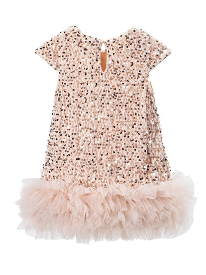Girls Halloween Sequined Vest Skirt Princess TuTu Dress Children's Birthday Party Christmas Fluffy Dress Mesh Skirt Dresses L465
