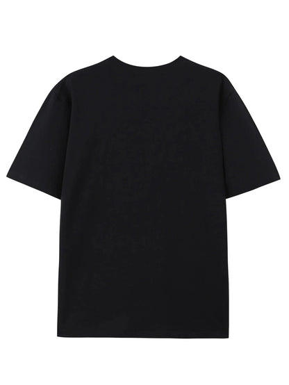 Men's Casual Cotton T-Shirt with Stylish J-Letter Print - Breathable, Comfort Fit for Spring & Summer Urban Fashion Tees for Men