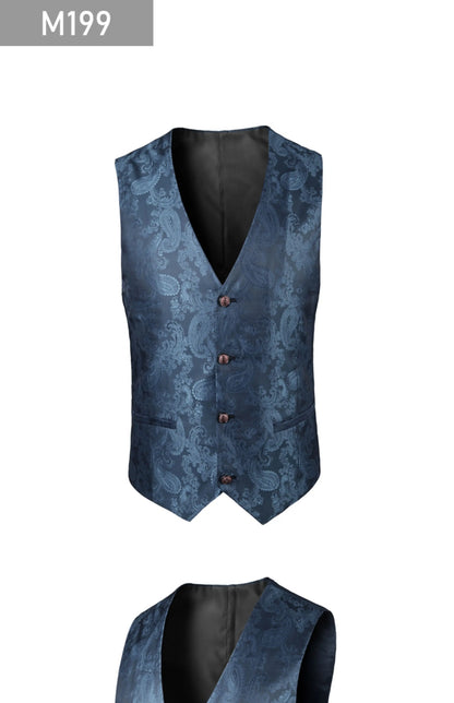 2025 New High-end V-neck Jacquard Black Vest for Men, White Sleeveless Waistcoat, Silver Billiards Uniform ,male Magician Vests