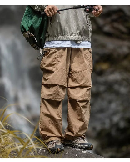 New Trendy New Men's Spring/Summer Breathable Outdoor Cargo Parachute Pants Leisure Hiking Mountaineering Water-resist Pants