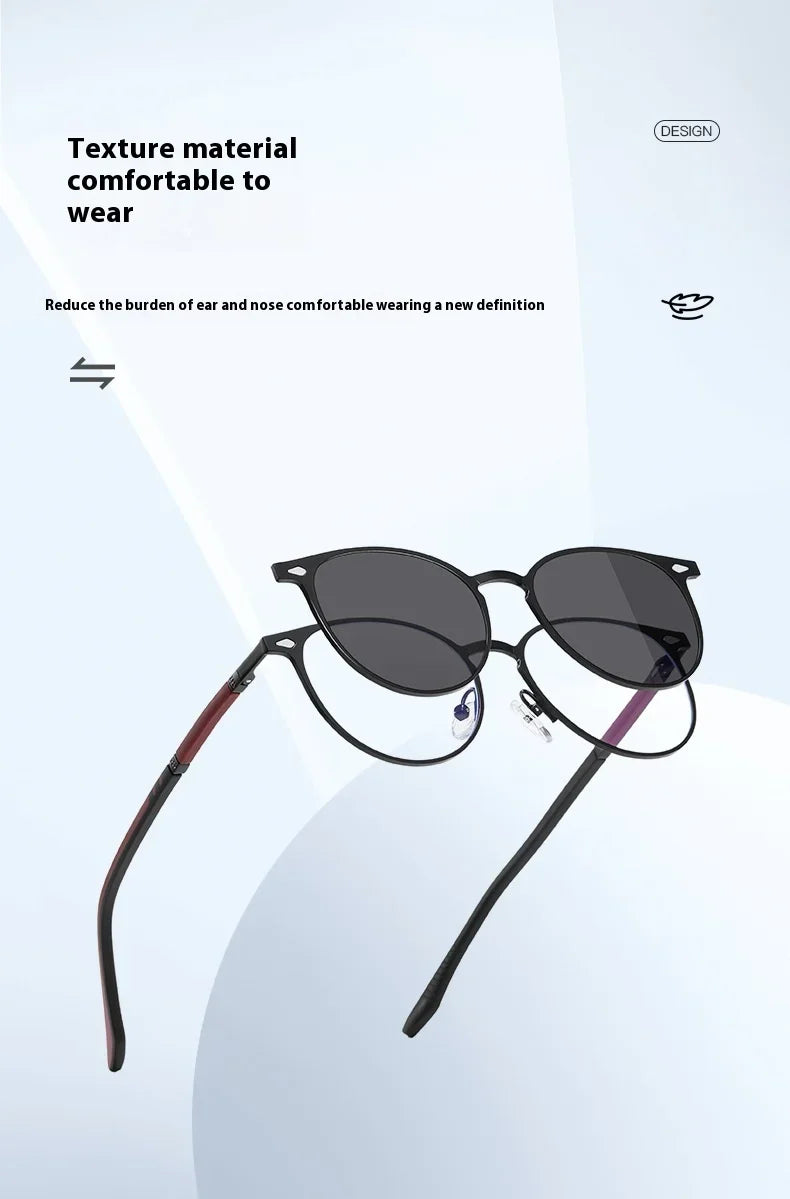 New Style 3 In 1 Metal Magnet Clip On Polarized Sunglasses Men Women Luxury Brand Design Sun Glasses Frame Eyewear UV400