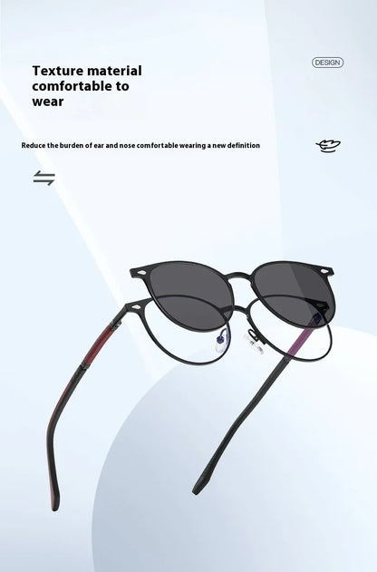 New Style 3 In 1 Metal Magnet Clip On Polarized Sunglasses Men Women Luxury Brand Design Sun Glasses Frame Eyewear UV400