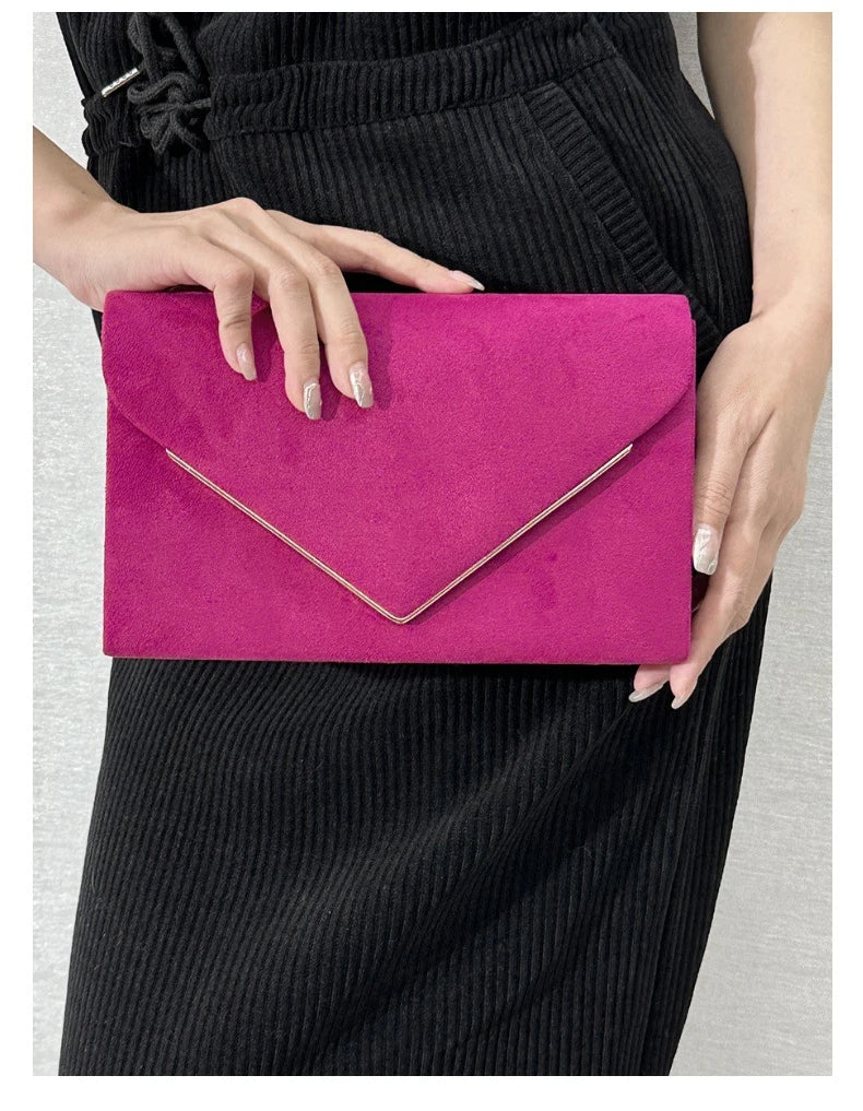 Velvet Envelope Bags Women Evening Wallets High Quality Clutches Banquet Dresses Clutch Over Shoulder Bags with Chain Handbags