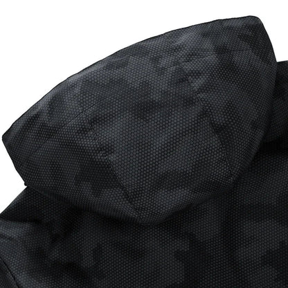 Spring Men's Windbreaker Korean Fashion Loose Waterproof Hooded Coat Outdoor Leisure Function Camping Camo Jacket Men's Workwear