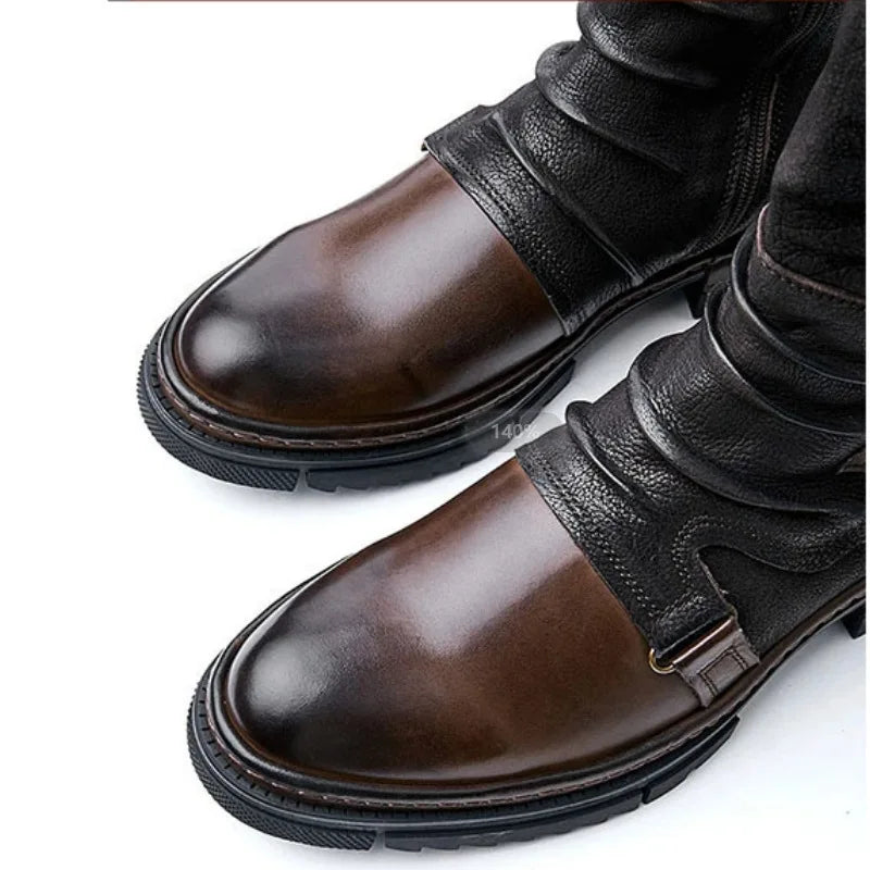 Men's Medieval Retro PU Leather Shoes Middle Ages Ankle Boots Victorian Renaissance Boots Cosplay Shoes