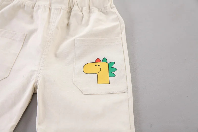 Baby New Summer Cartoon Clothing Children Boy Girls Printe Excavator T Shirt Shorts 2Pcs/sets Kids Infant Toddler Cacual