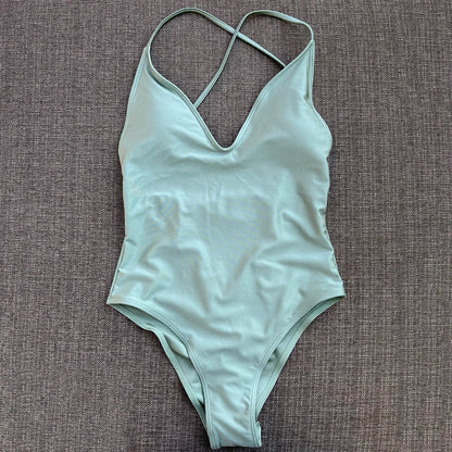 Solid One Piece Swimsuit Women Swimwear 2025 New Bikini Sexy Bodysuit Plus Size Bathing Suit Swimming Suit maillot de bain femme