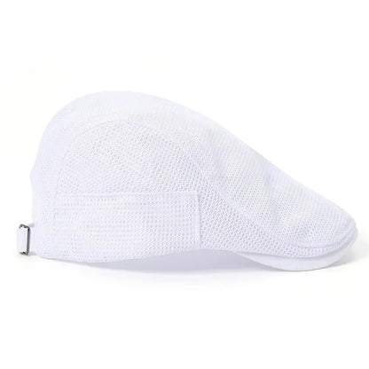 Summer Mens Hats Breathable Mesh Newsboy Caps Outdoor Baker Boy Boinas Cabbie Hat Fashion Driving Flat Cap For Women