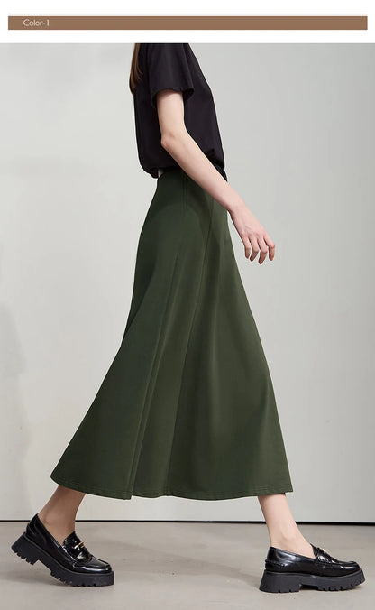 Minimalist Autumn Skirts For Women 2025 Fashion Large Round Knitted Cotton Skirts Commuting Vacation Loose Skirts 12523150