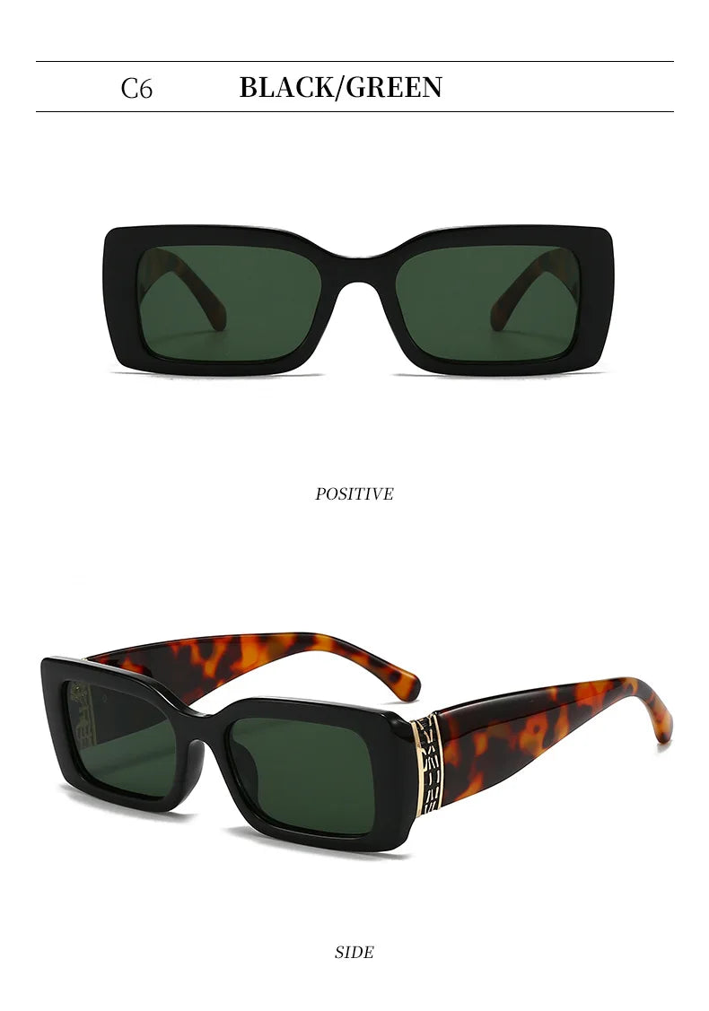 Fashion Small Rectangle Sunglasses for Women Retro Vintage UV400 Men Trending Sun Glasses UV400 Protection Gafas De Sol Mujer