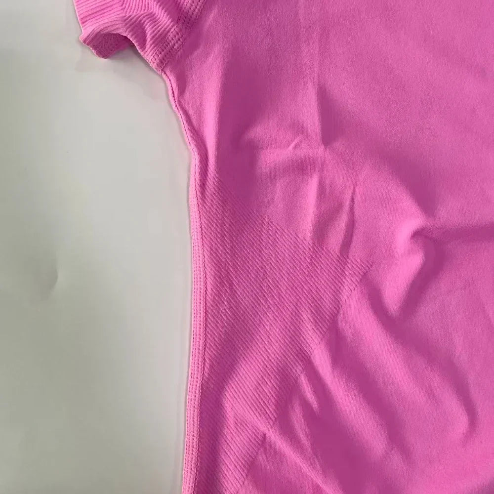 2 Piece Yoga Set Women Outfit Longline Short Sleeve Gym Crop Top High Waist Workout Shorts Sports Suit Fitness Clothes Gym Set