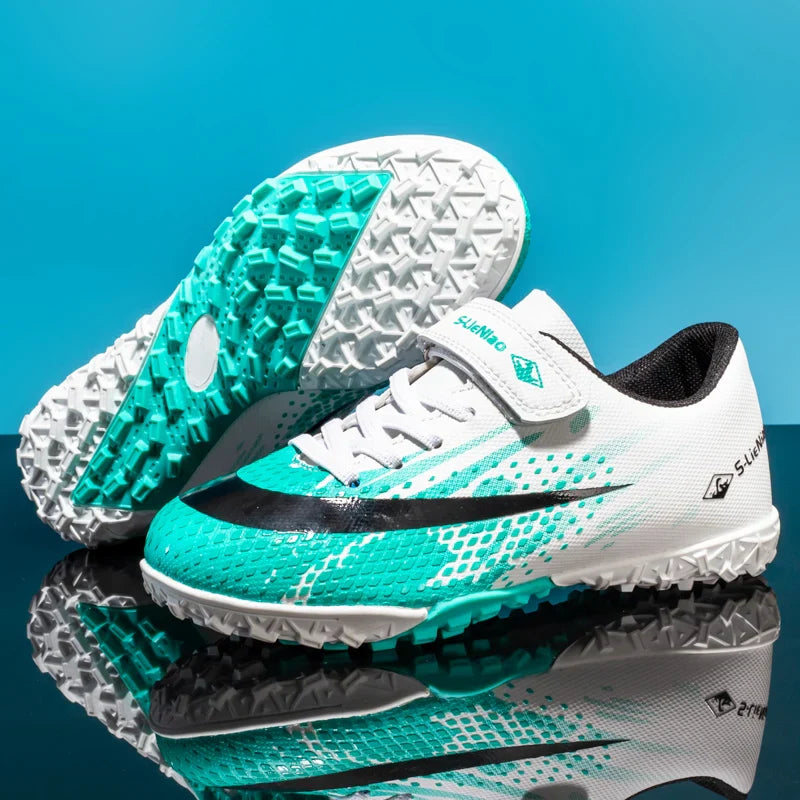 New Kids Professional Football Boots Training Shoes Soccer Shoes Turf Match Grass Ultralight Cleats Boys Non-Slip Drop Shipping