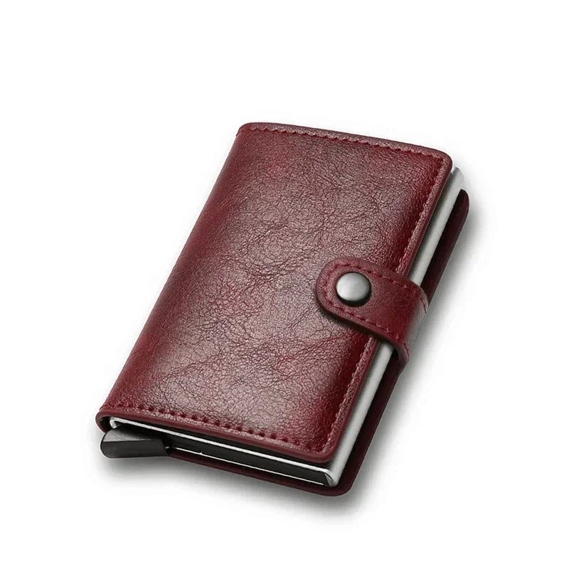 Carbon Fiber Credit Card Holder Wallet Money Bag Luxury Men Rfid Smart Metal Cardholder Case Slim Minimalist Wallet for Men