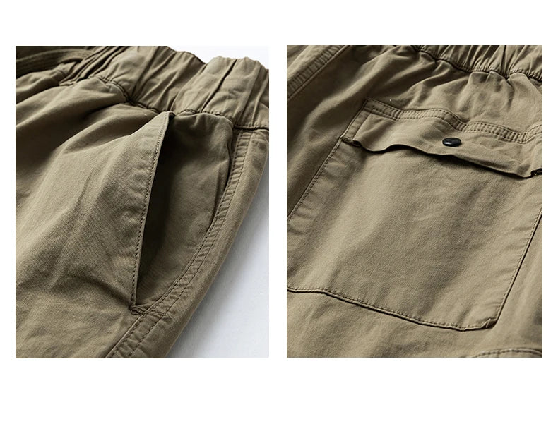 Men Multi Pocket Loose Cargo Pants Men Thin Breathable Casual Outdoor Male Shorts Men Summer Shorts New Trendy Sports Shorts