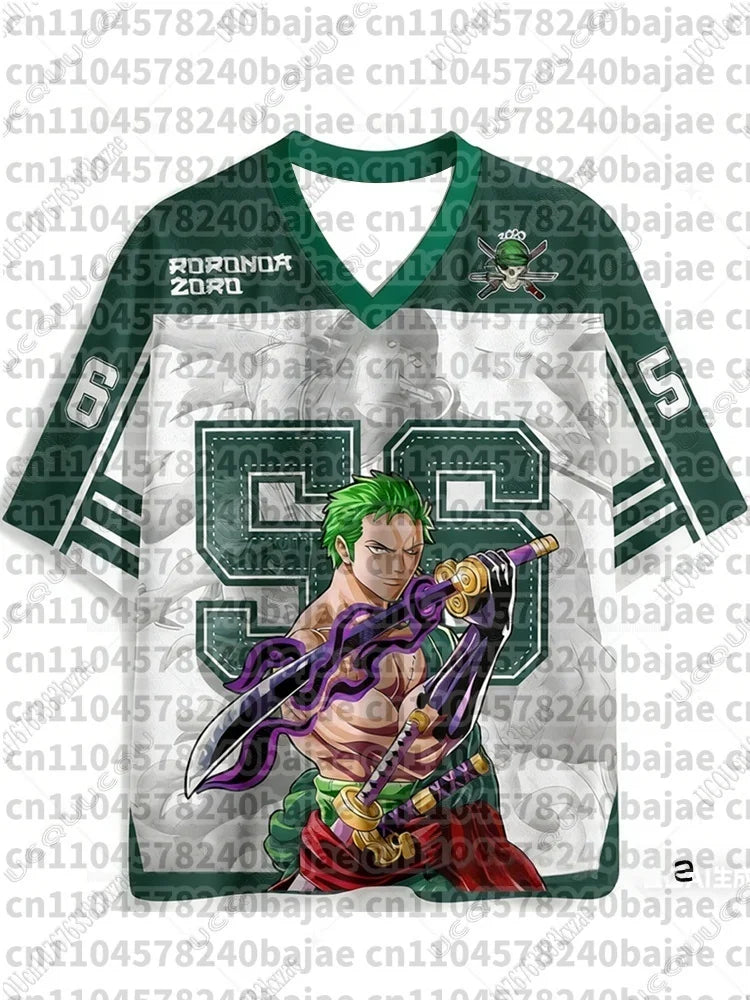 2026 Anime One Piece Luffy Special Edition Football Jerseys For Adult/Kids Summer Casual Harajuku Tees Luffy Tshirts Fans Tops