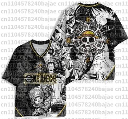 2026 New Summer Japanese Anime One Piece Zoro Luffy 3D Quick-Drying T-Shirt Plus Size for Men Women Children's Top Jersey Gift