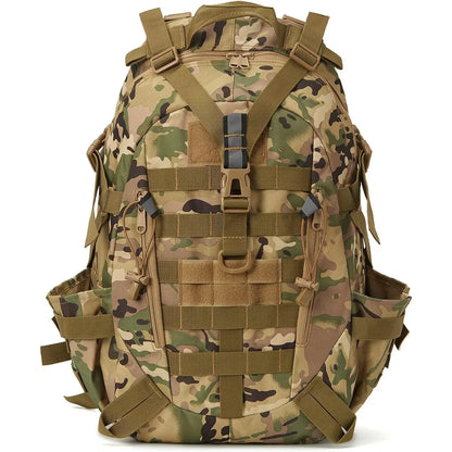 40L Tactical Backpack for Men Camping Hiking Backpacks Reflective Outdoor Travel Bags Survival Molle Climbing Rucksack Bag