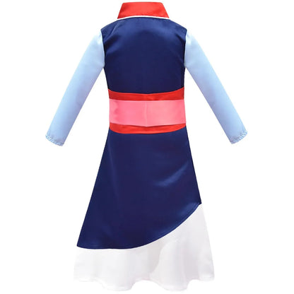 Girl Hua Mulan Princess Costume Children Chinese Hanfu Dress Costumes of Ancient Chinese Person Halloween Carnival Clothing