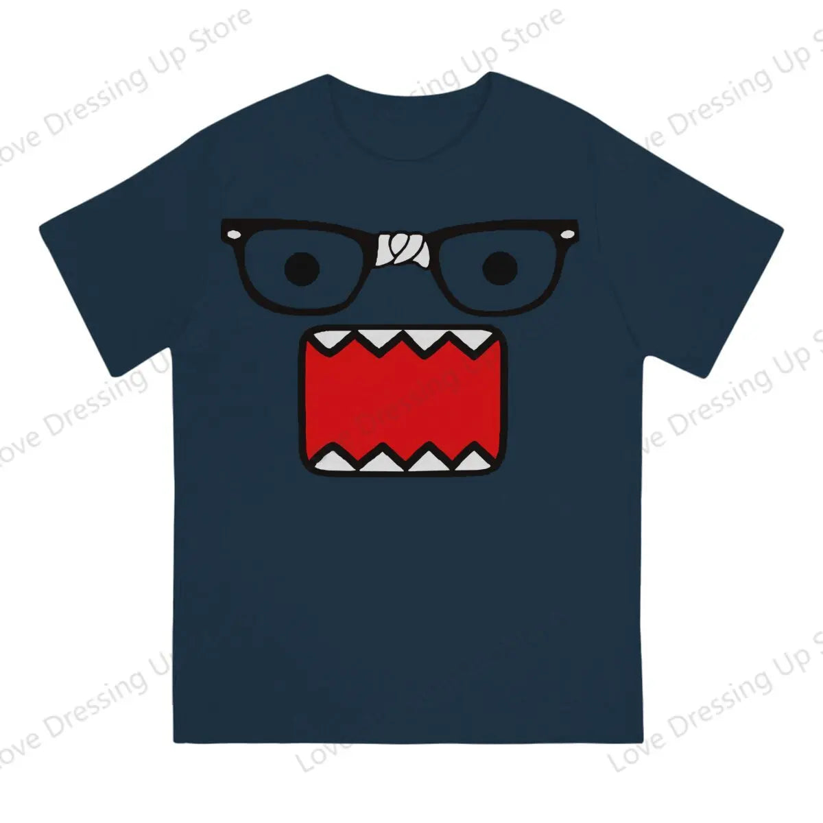 Domo Kun Print Funny Short Sleeved T-shirt Men Women Versatile  Couple Tops