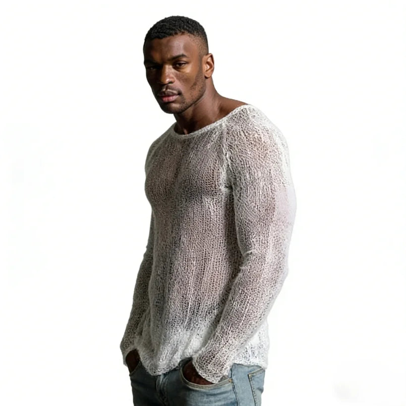 Men's Sexy Casual T-Shirt Breathable Raglan Long Sleeve Top Soft Lightweight Streetwear Fashion Basic High Quality Tee Shirt