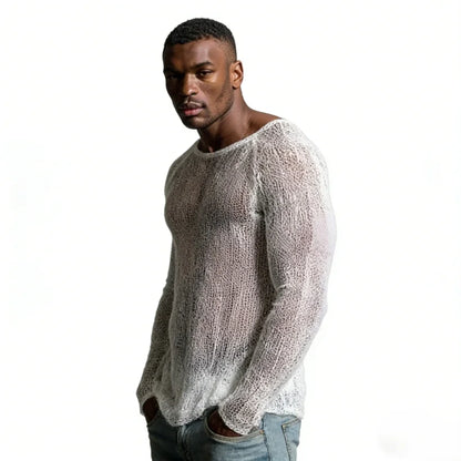 Men's Sexy Casual T-Shirt Breathable Raglan Long Sleeve Top Soft Lightweight Streetwear Fashion Basic High Quality Tee Shirt