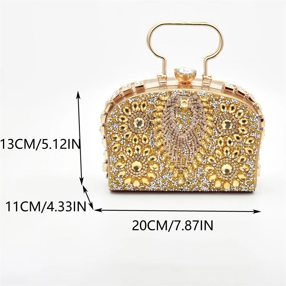 Italian Shoes and Bags Matching Set Decorated with Rhinestone Shoe and Matching Bag for Nigeria Party Wedges Shoes for Women
