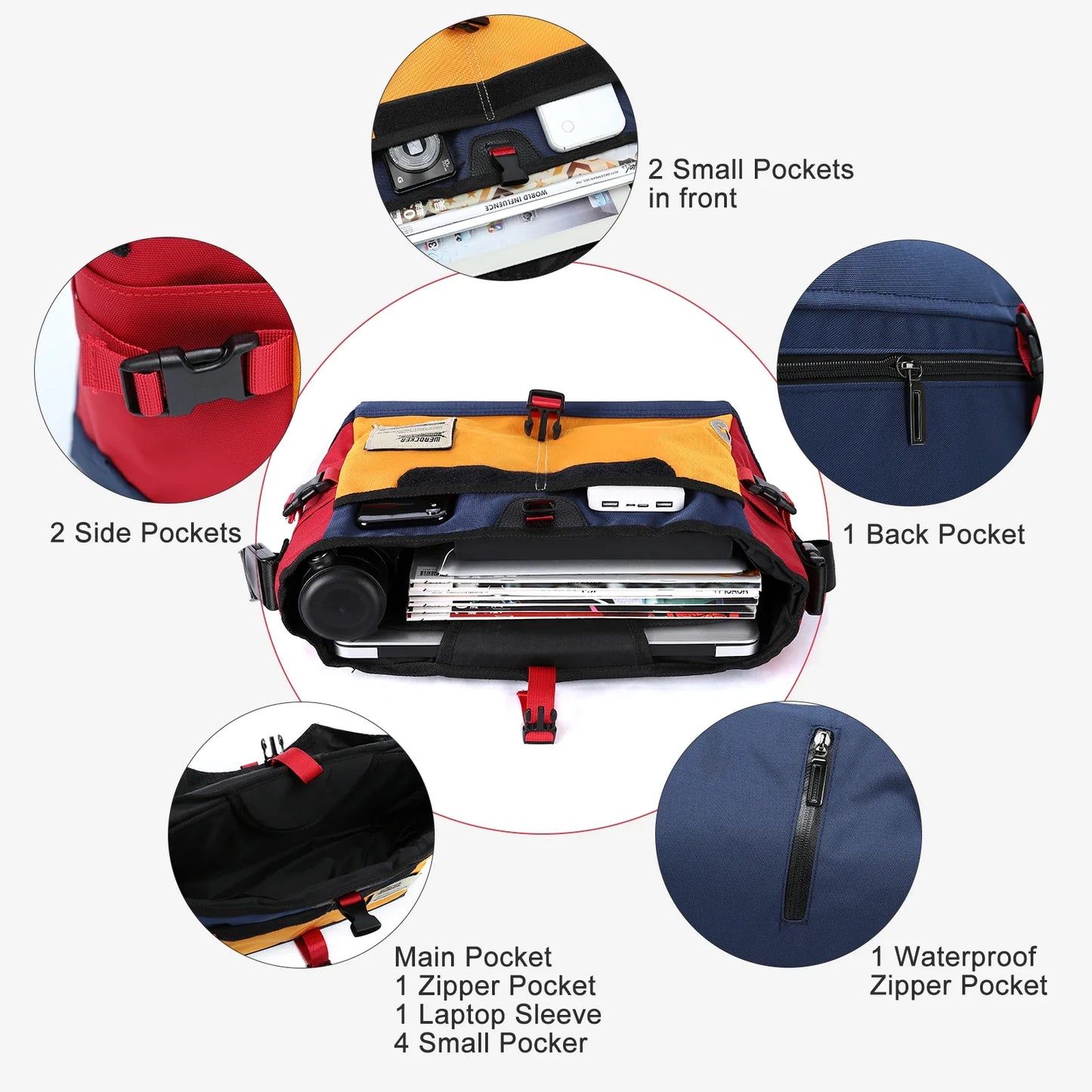 Men's Shoulder Bag Casual Waist Bag Phone Money Chest Bag Messenger Bag Cycling School Fanny Packs Mailman Bags Bolsa Masculina