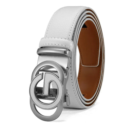 Men's Leather Belt Men's High-quality Metal Buckle Business Black Cowhide Men's Fashionable Casual Belt Women's Size
