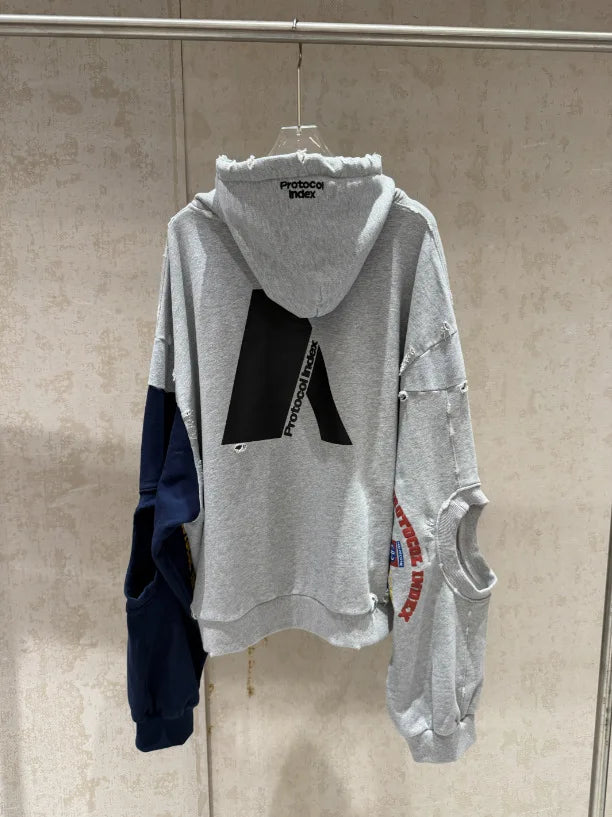 2026 Patchwork ARMY Vintage Damaged Cardigan Pullover Men Women Best Quality Hoodie