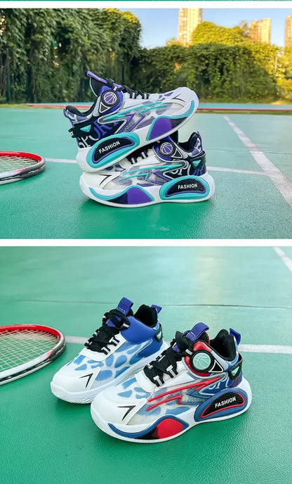 Kids Sneakers Breathable Mesh Sports Shoes for Children Boys Lightweight Basketball Shoes 2025 New Casual Sneakers Boys Trainers