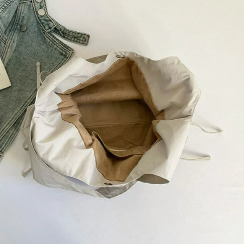 New Fashion Simple Shoulder Bag Women Large Capacity Comfortable Versatile Texture Tote Bag Simple Casual Storage Handbag