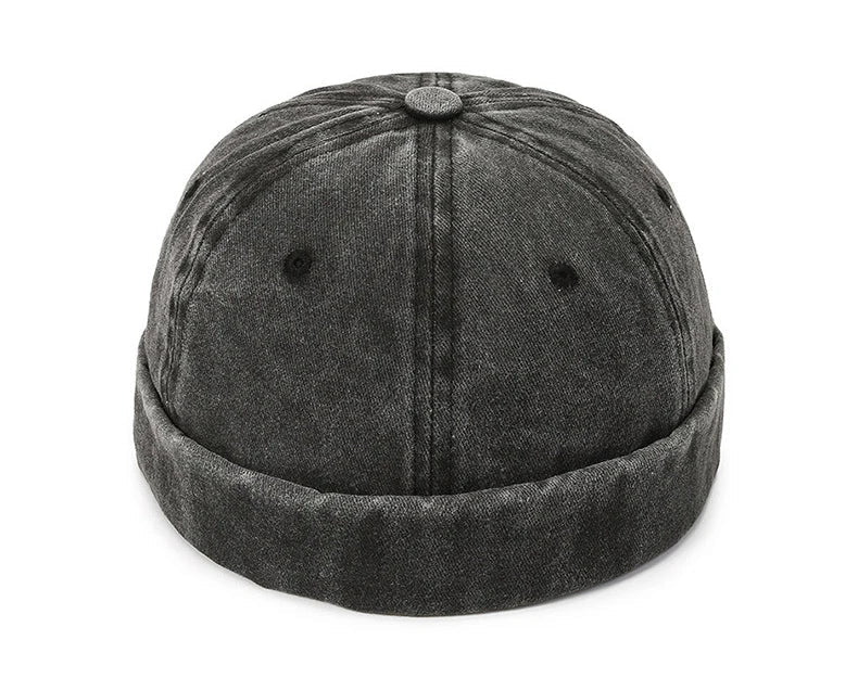 Hatsmen's Four Seasons Denim Cloth Gua Skin Hat, Street Bare Panel, Landlord Hat, Personality Fashion, Retro Outdoor Trend