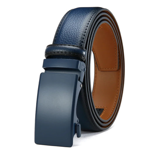 Men's Business Belt Leather Classic Alloy Buckle High Quality Casual Fashion Ratchet Adjustable Belt Cowboy Punk Casual Belt