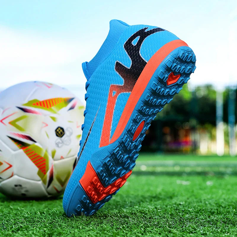 New Men Football Boots Cleats High-top Sneakers High-quality Non-Slip Indoor Soccer Shoes Futsal Grass Match Hot-selling Outdoor