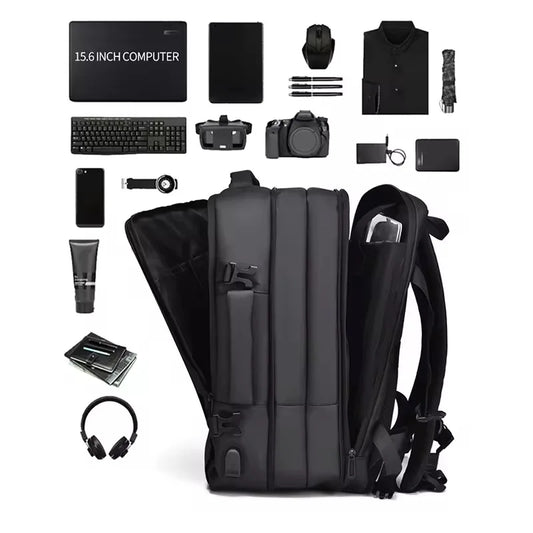 16 Inch Large-capacity Men's High-end Backpack Computer Bag High-end Business Bag Expandable Backpack Witch USB