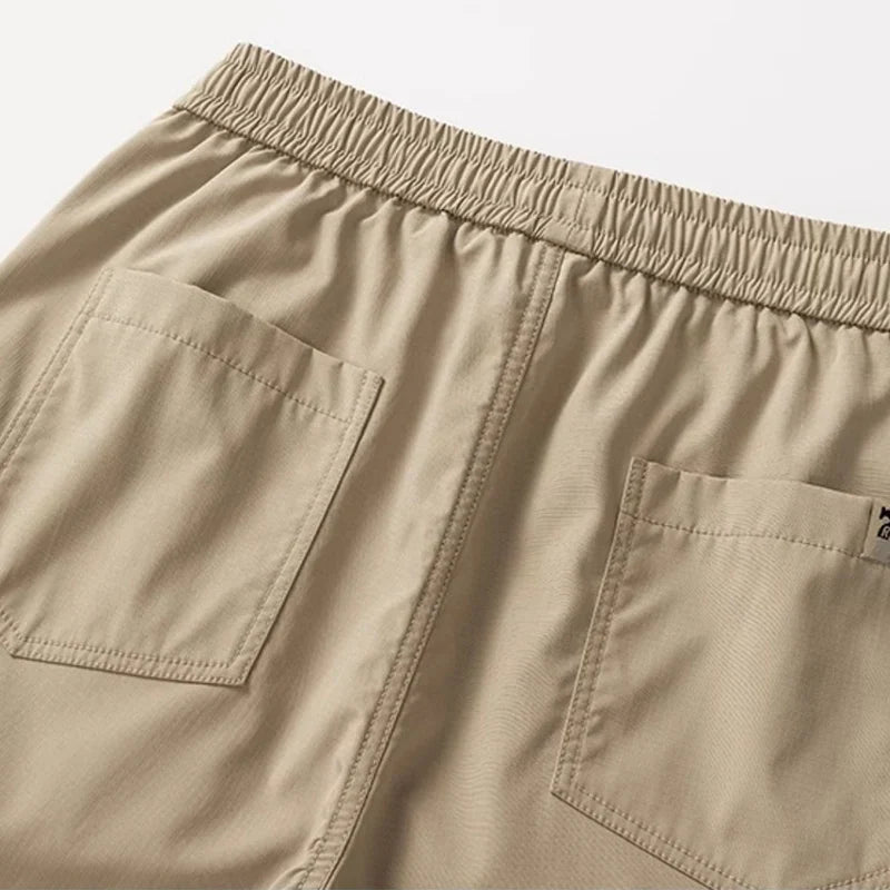 Summer Straight Cargo Pants Mens Multi-Pocket Work Casual Sweatpant Fashiom High Street Outdoor Casual Breathable Loose Trousers