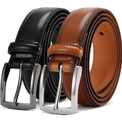Men's Leather Belt Needle Buckle Belt Trendy New Casual Leather LONG Large Belts Cowhide Men's Belt Plus Size Men Belts