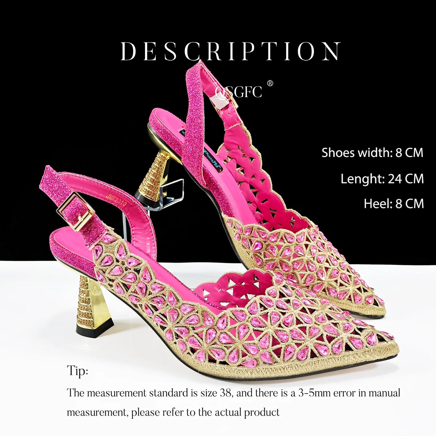 Fashion Design Heart Shape Three-Dimensional Hard Bag and Sexy Stiletto Shoes Shiny Rhinestones