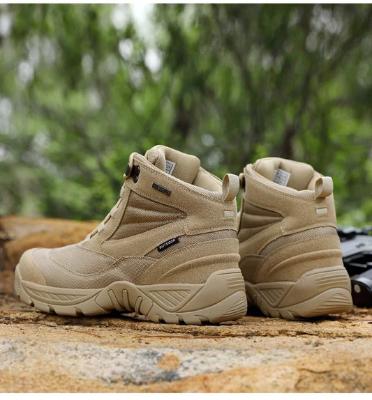Men's Boot Combat Mens Ankle Boot Tactical Boot Male Shoes Work Safety Shoes Motocycle Boots Outdoor Hiking Shoes