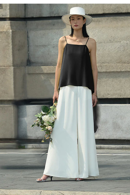 Women's Tank Top 2026 Summer New Strapless Double Layer Chiffon Cami Casual Flowy Asymmetrical Sleeveless Tops 12642154