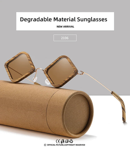 Wooden adult sunglasses, handcrafted Zebra wood polarized glasses, mirror-coated lenses, glasses gift box 2106