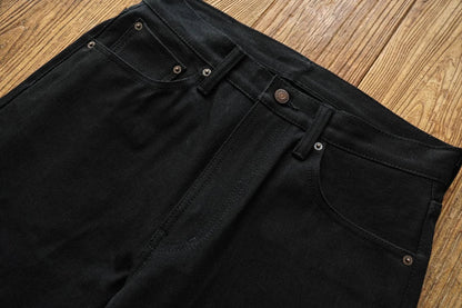 Mens Jeans Black Jeans Double-sided Dyeing Sanforized Selvedge Denim Jeans  16 Oz Regular Fit