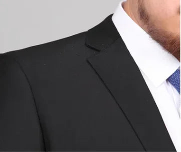 Men's M-10XL Spring New Wedding Fashion Handsome Suit Business Cargo Trousers Plus Size Two Sets Fat Friendly Clothing