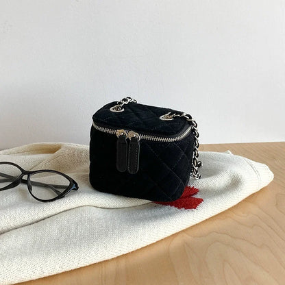 Mini Denim Crossbody Bags for Women 2026 Lingge Chains Shoulder Bag Fashion Brands Box Bag Lipstick Coins Purses and Handbags